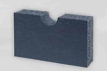 Dunkelgraue Akustikplatte stehend mit grauer Vliesoberfläche